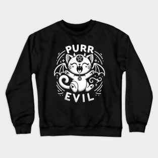 Pure Evil Cute Occult Satanic Cat Crewneck Sweatshirt